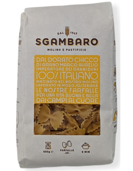 Pâtes artisanales Farfalle 500gr Sgambaro