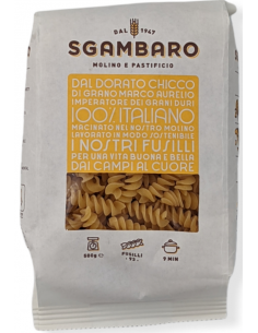 Pâtes artisanales Fussilli 500gr Sgambaro