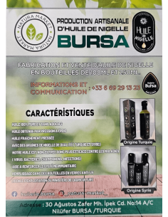 Huile de Nigelle 250ml 100% Non filtrée - Première Pression à Froid Natura Market 2