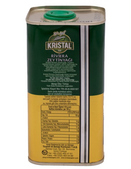 Huile d’Olive Riviera Kristal 500ml – Douce, Authentique et Idéale en Salades