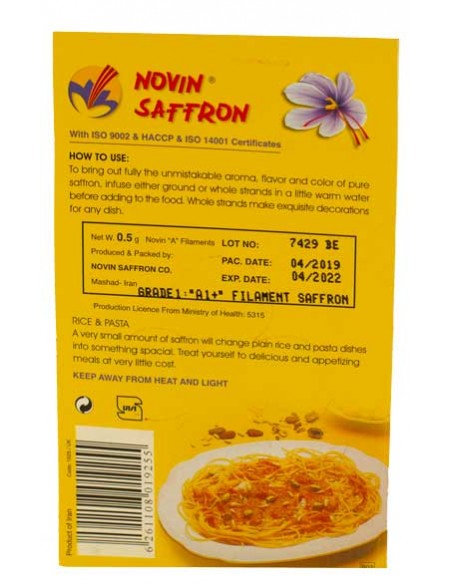 Safran Véritable d’Iran 0,5g – Filaments Premium Novin Saffron 🇮🇷✨