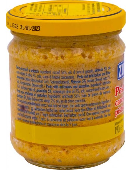 Pesto aux Artichauts & Pistaches 190g – Zuccato 🇮🇹🌱