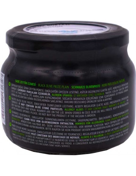 Purée d’Olive Noire Nature 340g – Marmarabirlik 🇹🇷