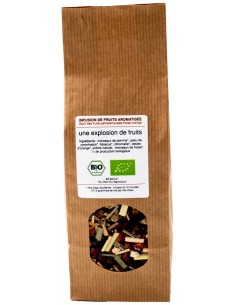 Tisane Bio Explosion de Fruits 100g – Saveurs Pamplemousse, Fraise & Orange 🍓🍊🌿