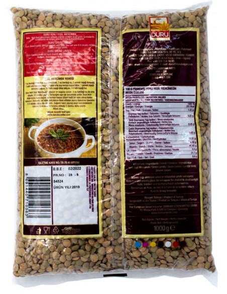 Lentilles vertes  1000gr Duru