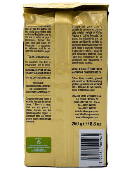 Café moulu 250gr Vergnano 1882
