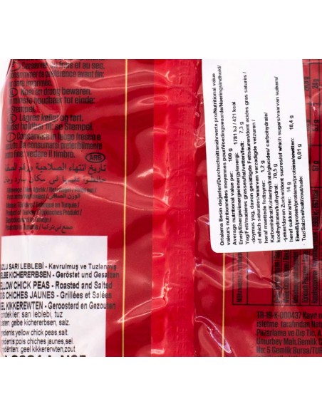 Leblebi Pois-chiches Jaune grillés salés 300gr Suntat