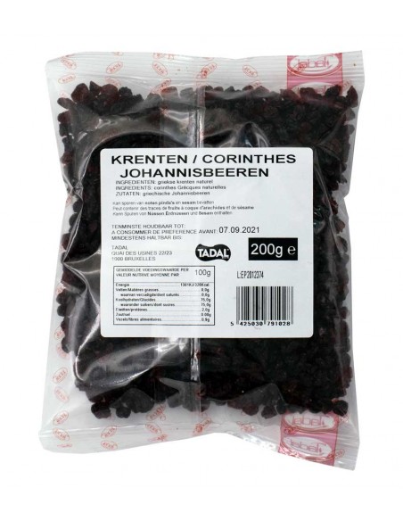 Raisins de Corinthe 200gr Tadal