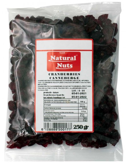 Canneberge Cranberries 250gr Natural Nuts