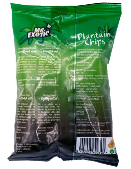 Chips de Plantain naturellement sucré 78gr Mr Exotic