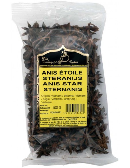 Anis étoilé - Badiane Entières - 50gr Mia