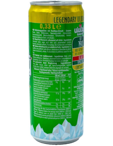 Boisson Uludağ Gazoz Classique 330ml – Limonade Turque Légendaire 🥤🇹🇷