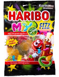 Bonbons Gélifiés Acidulés Mix F!zz Halal 70g – Haribo 🍬✨