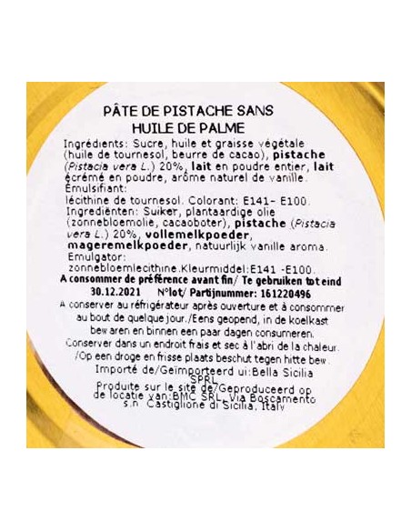 Crème de Pistache Verte de Sicile 200gr Santoro