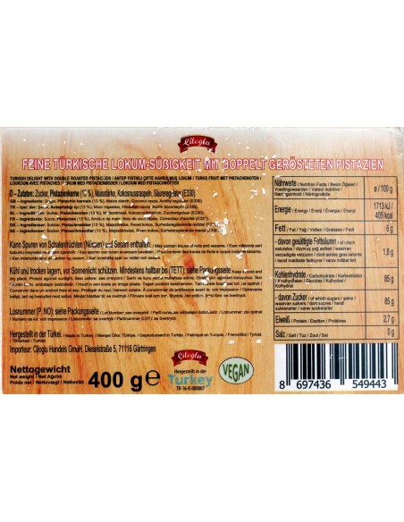 Mini Loukoumes Pistache Turquie 400gr Ciloglu