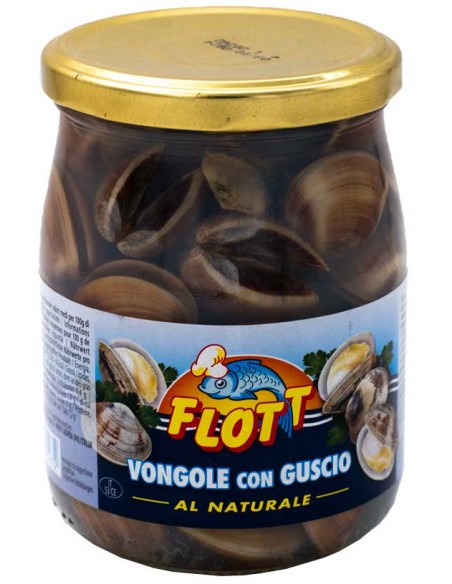 Vongoles Con Guscio Naturale Coques avec coquille 700gr Flott