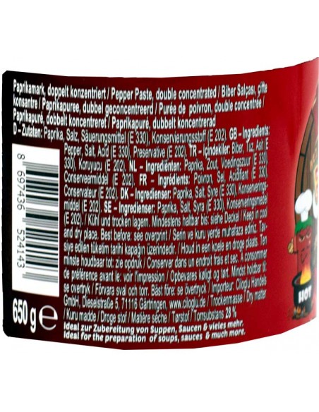 Concentré de Poivron piquante 650gr