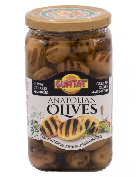 Olives Vertes Grillées et Marinées Anatolian 750g  – Parfaites pour l’Apéro