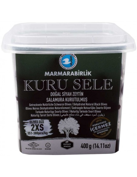 Olives noires Salamura de Turquie Calibre 2xs 400gr Marmara Birlik