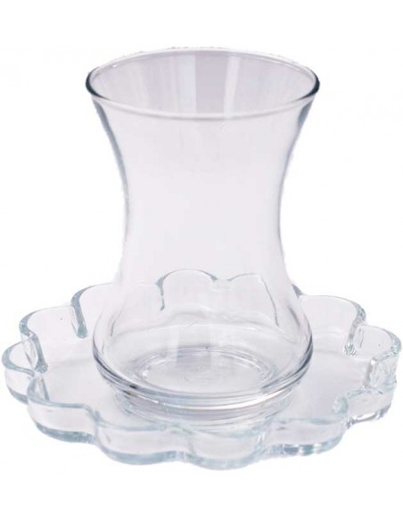 Ensemble Verre et Sous Tasse Melis pour çay turc (12 Pièces) Pasabahce