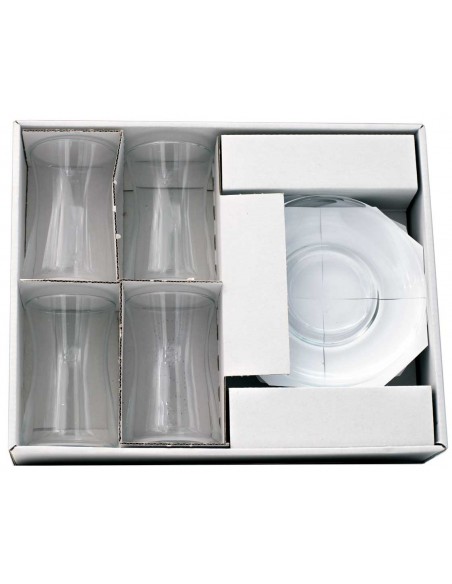 Ensemble Verre et Sous Tasse pour çay turc (8 Pièces) Heybeli
