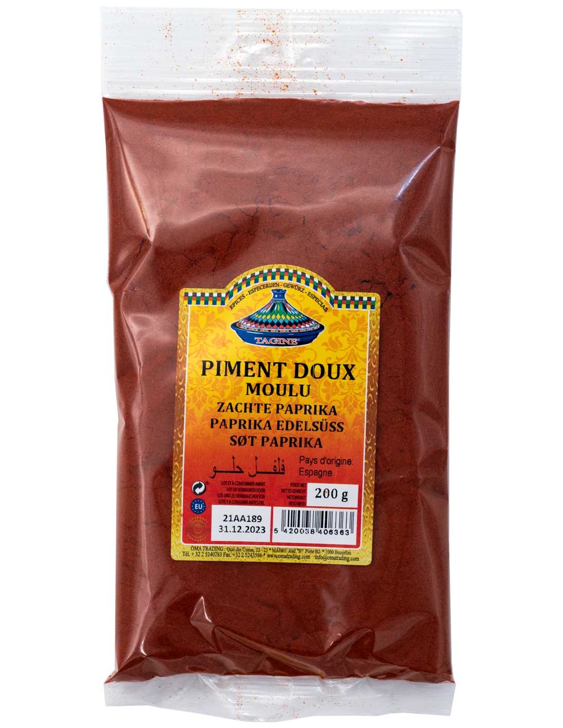 Paprika Doux Poudre 200gr Oma