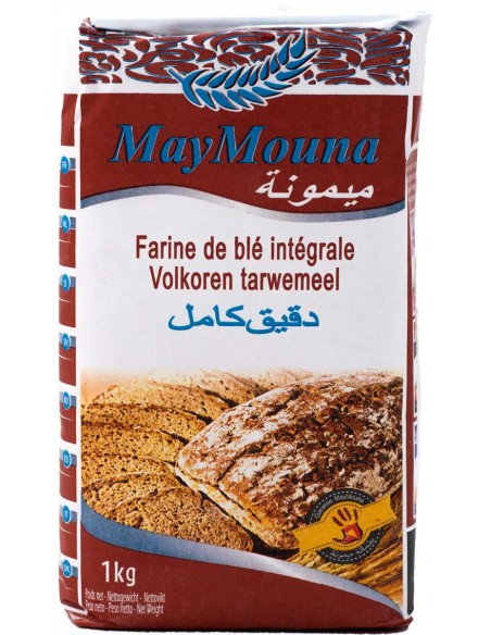 Farine de blé intégrale 1kg Maymouna