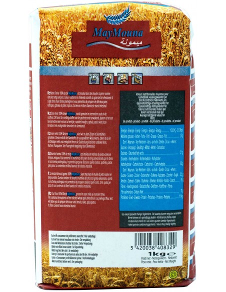 Farine de blé intégrale 1kg Maymouna