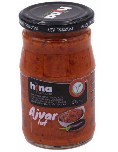 Ajvar Lut – Sauce Poivron & Aubergine 370ml – Hina