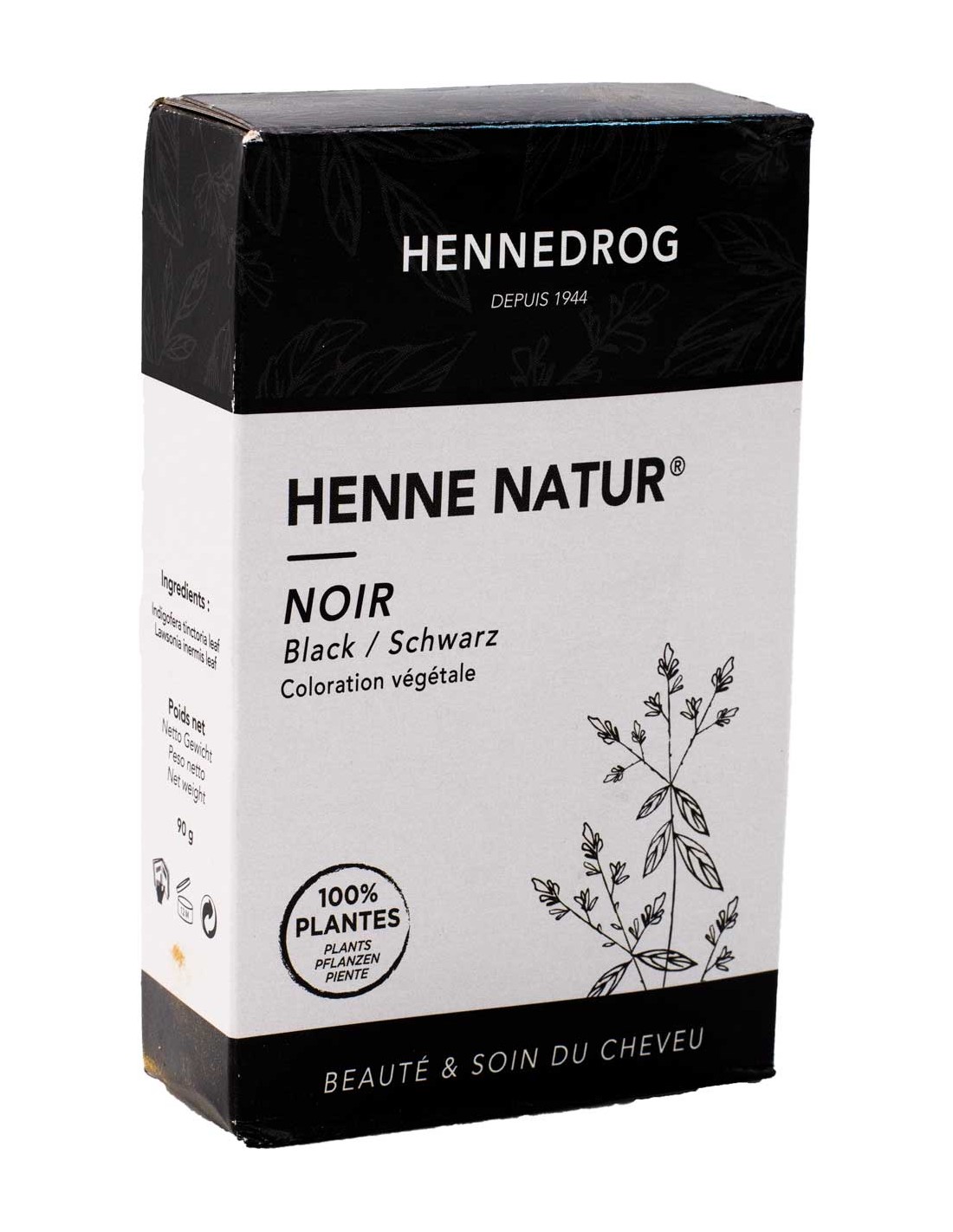 Henné neutre - non colorant - 90g - hennedrog - soin végétal 100% natu
