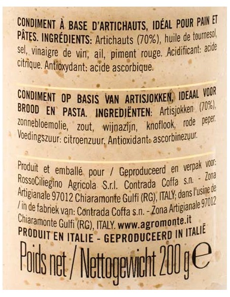 Bruschetta D'artichaux 200gr Agromonte
