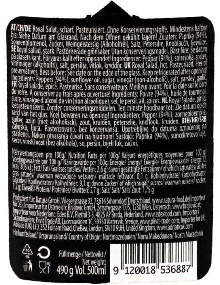 Royal Salade Hot 490gr Natura