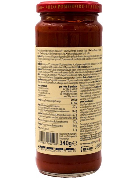 Sauce Arrabbiata 340gr La Molisana