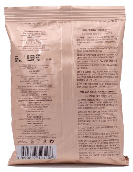 Mehmet Efendi Café Turc Moulu 100gr